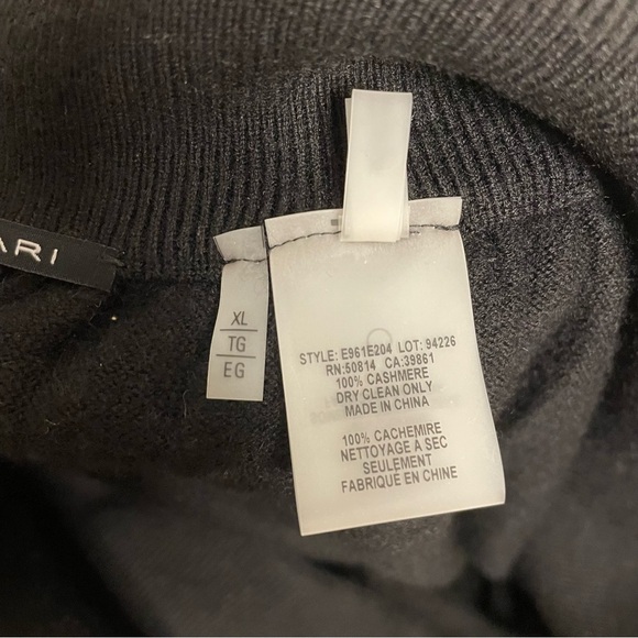 Elie Tahari Jogger Pants Cashmere High Waisted Luxury Black Size Large XL - Picture 9 of 10